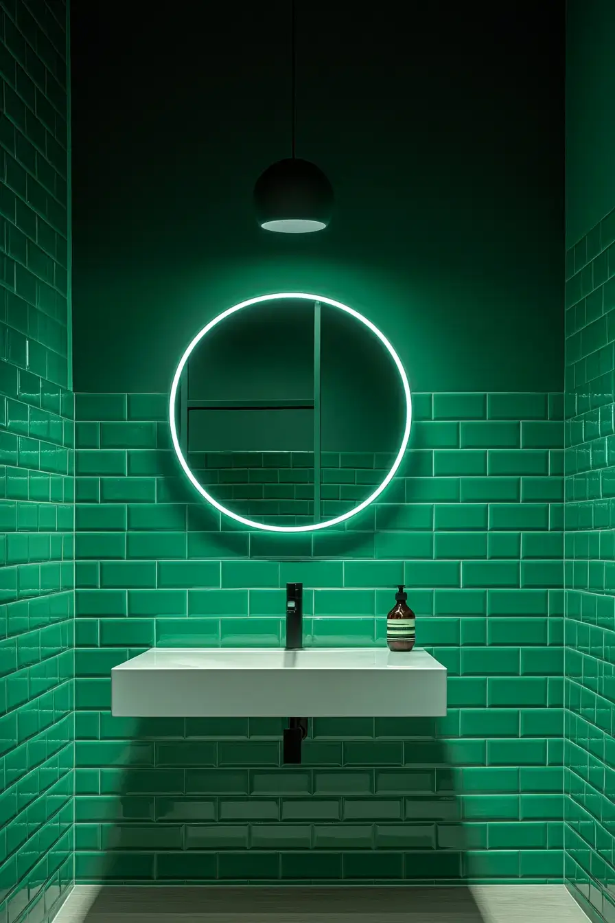 29 Emerald Green Bathroom Ideas That Make a Case for Deep Color 1 emerald green bathroom