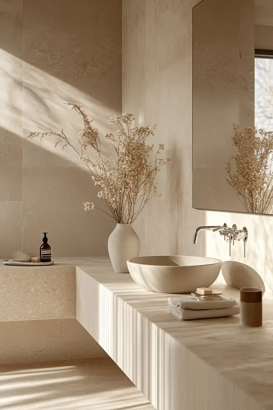 27 Beige Bathroom Looks That Stay Calm Even on Busy Mornings 1 beige bathroom ideas