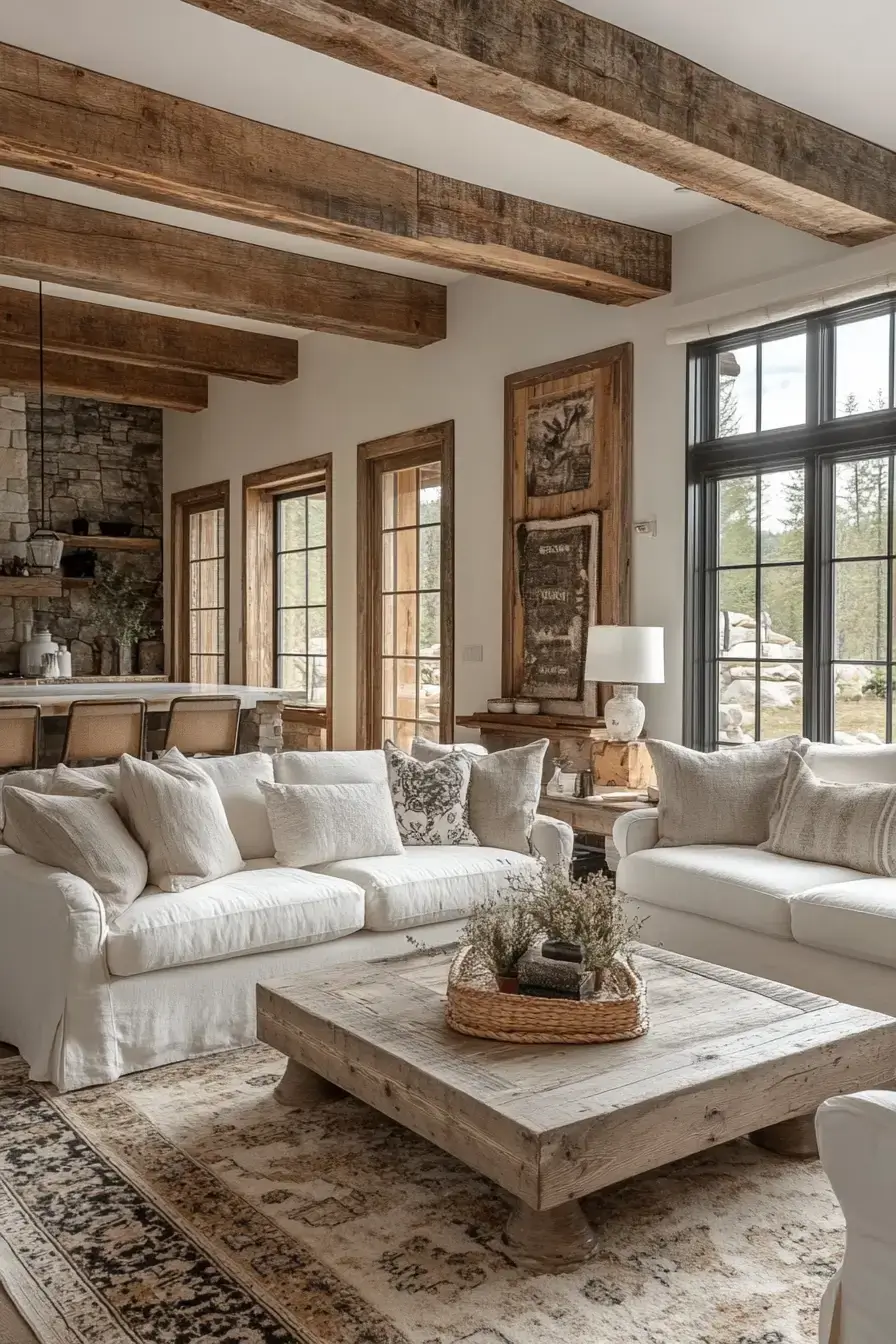 29 Rustic Farmhouse Living Room Ideas Built for Everyday Life 10 rustic farmhouse living room