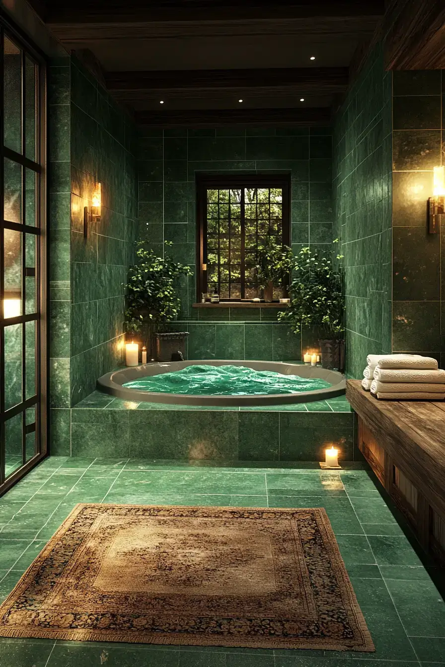 29 Emerald Green Bathroom Ideas That Make a Case for Deep Color 10 emerald green bathroom