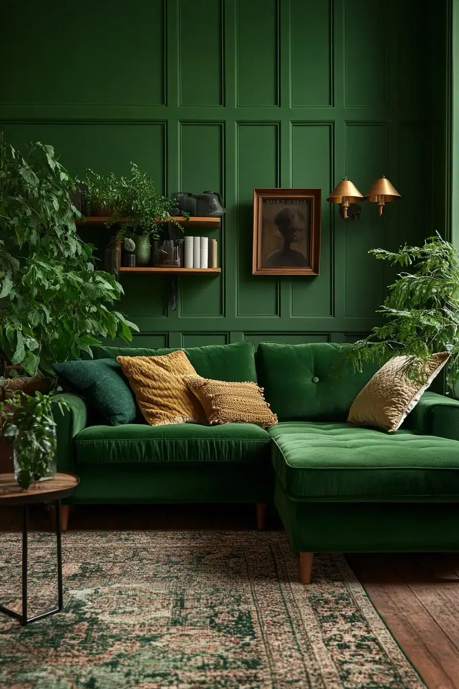 29 Emerald Green Living Room Ideas With Real Staying Power 10 emerald green living room