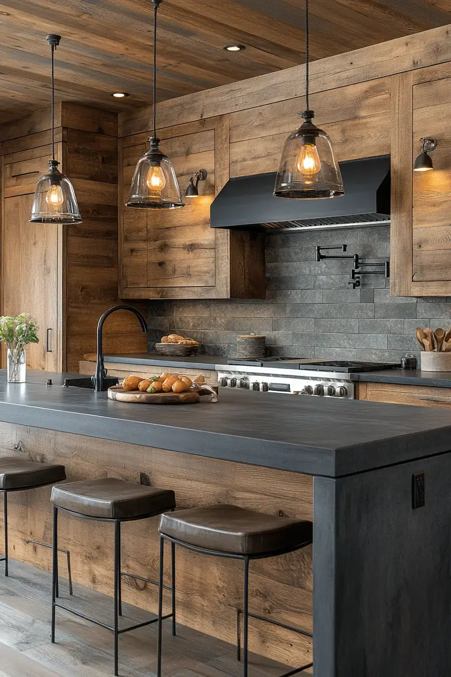 29 Dark Rustic Kitchen Ideas With Real Cabin Depth 10 dark rustic kitchen