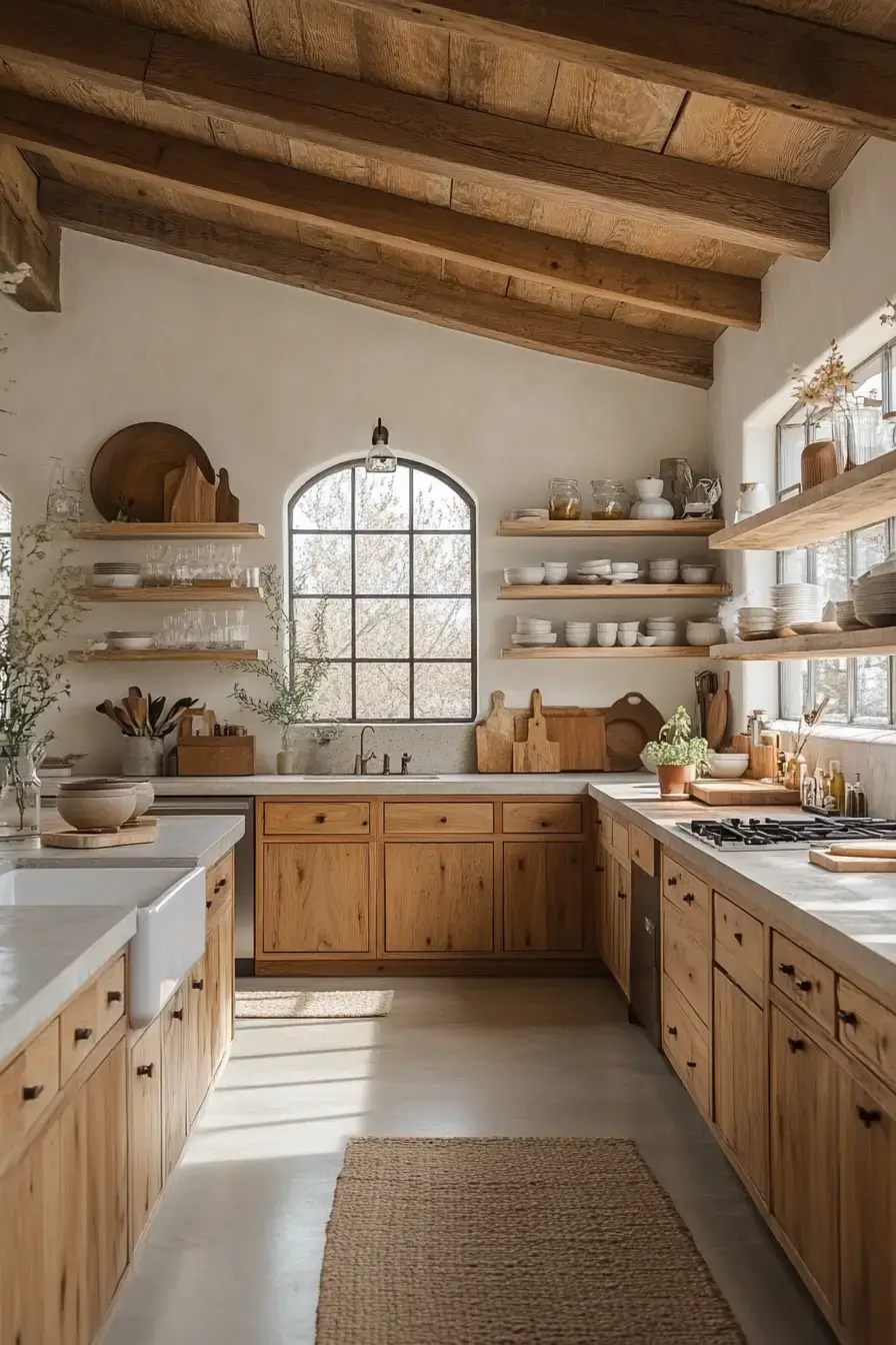 29 Rustic Kitchen Cabinets With the Kind of Grain You Can't Fake 10 rustic kitchen cabinets