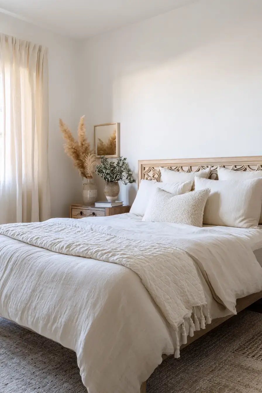 29 Minimalist Boho Bedroom Ideas That Balance Bare and Cozy 10 minimalist boho bedrooms
