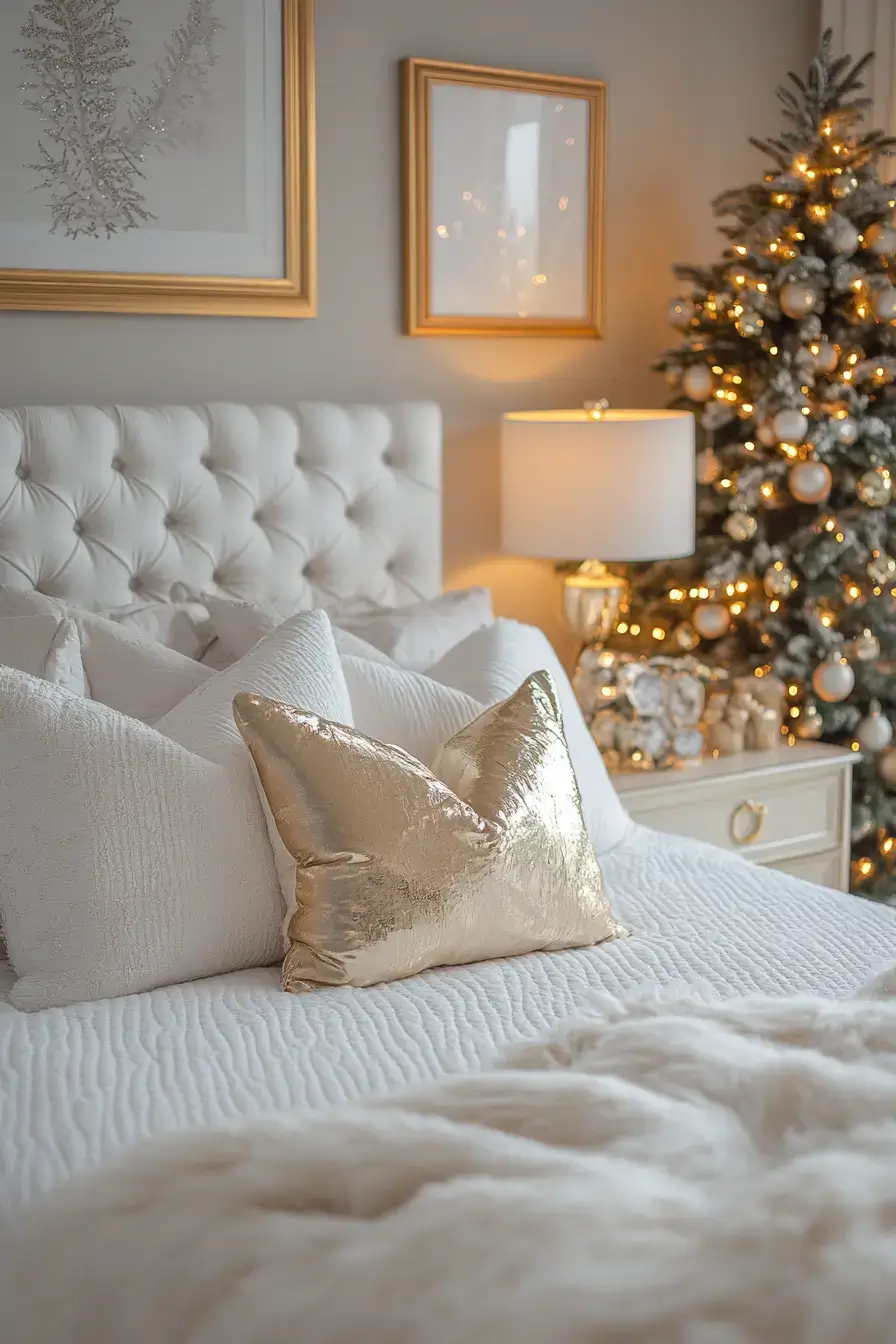 31 Christmas Bedroom Ideas That Feel Warm Without the Glitter Overload 11 christmas bedroom