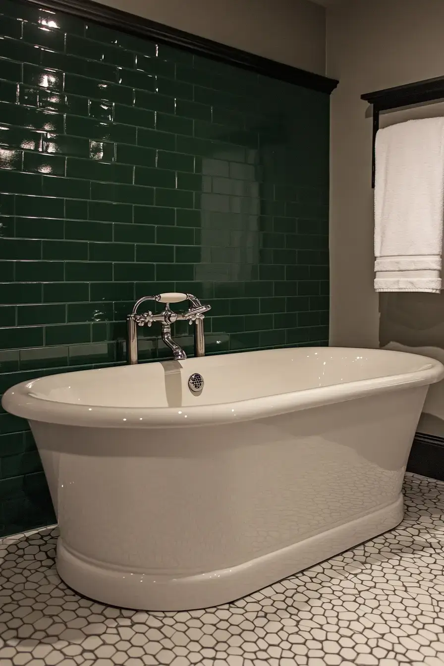 29 Emerald Green Bathroom Ideas That Make a Case for Deep Color 11 emerald green bathroom