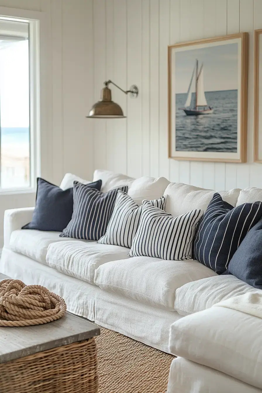 29 Coastal Casual Living Room Ideas Made for Easy Afternoons 11 coastal casual living room
