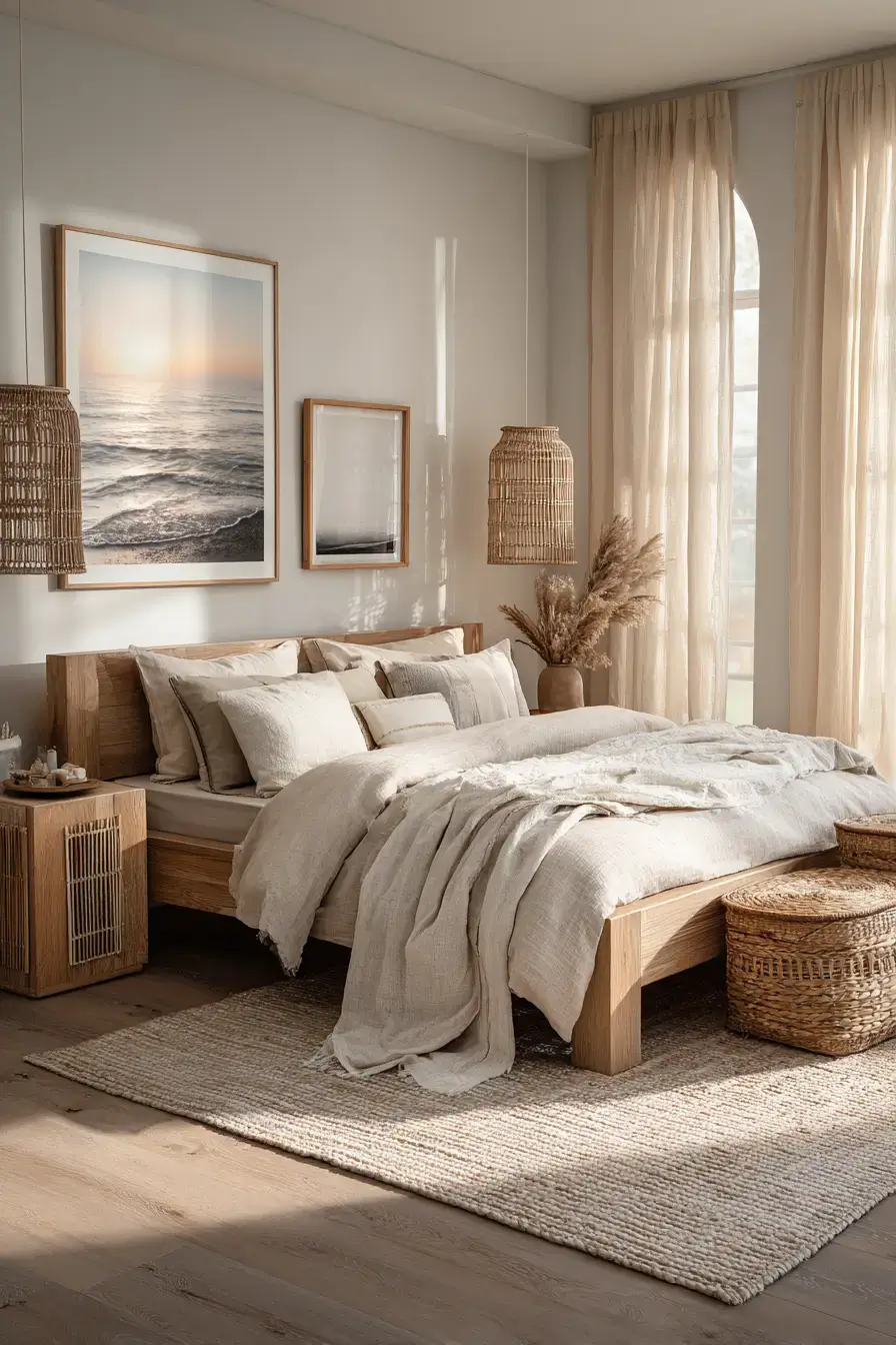 29 Modern Coastal Bedroom Ideas That Sleep Light and Bright 11 modern coastal bedroom