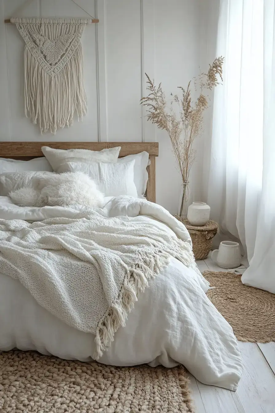 29 Minimalist Boho Bedroom Ideas That Balance Bare and Cozy 11 minimalist boho bedrooms