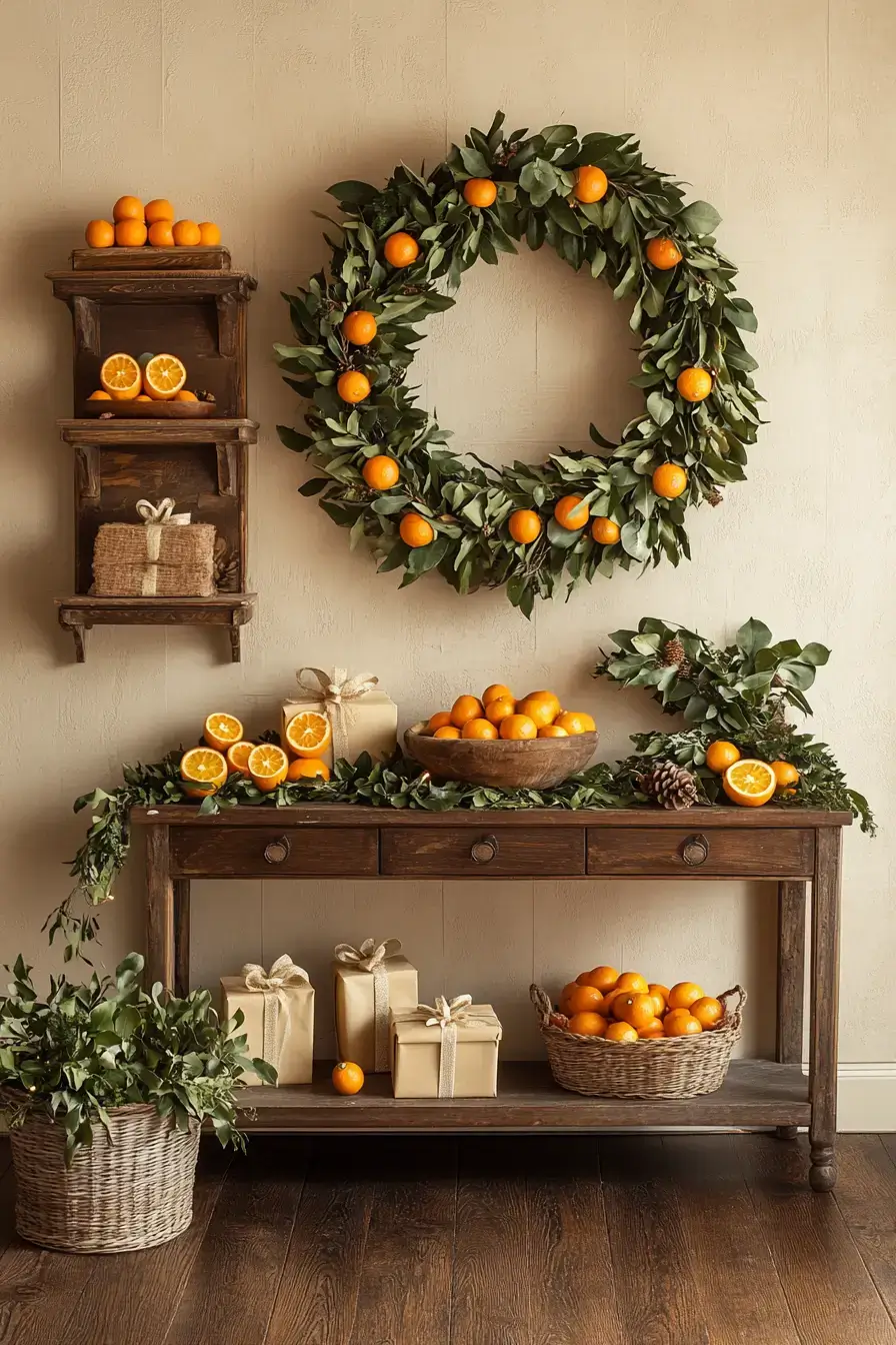 27 Natural Christmas Decor Ideas Using Pine and Dried Citrus 12 natural christmas decor