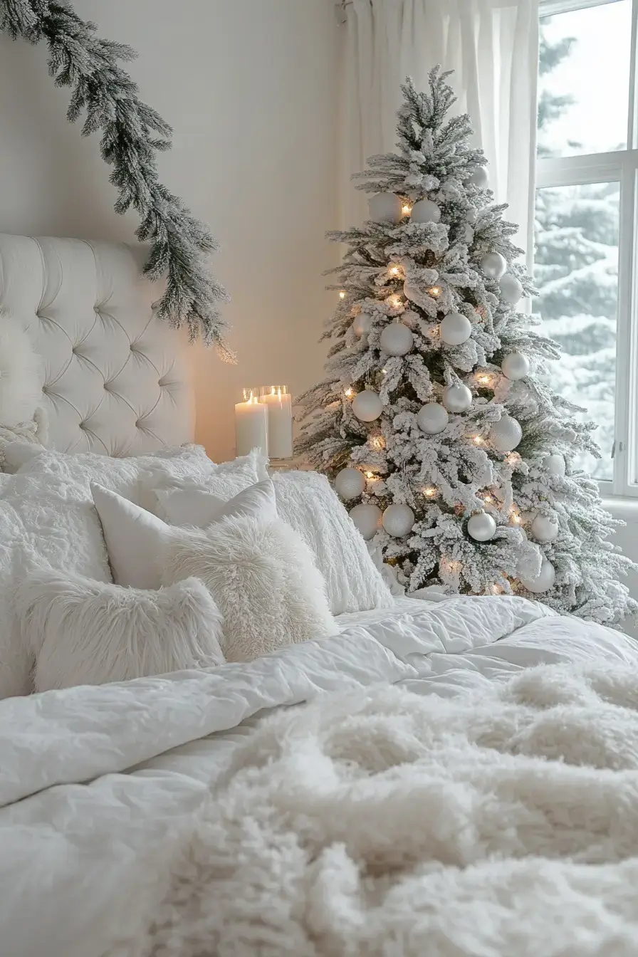 31 Christmas Bedroom Ideas That Feel Warm Without the Glitter Overload 12 christmas bedroom