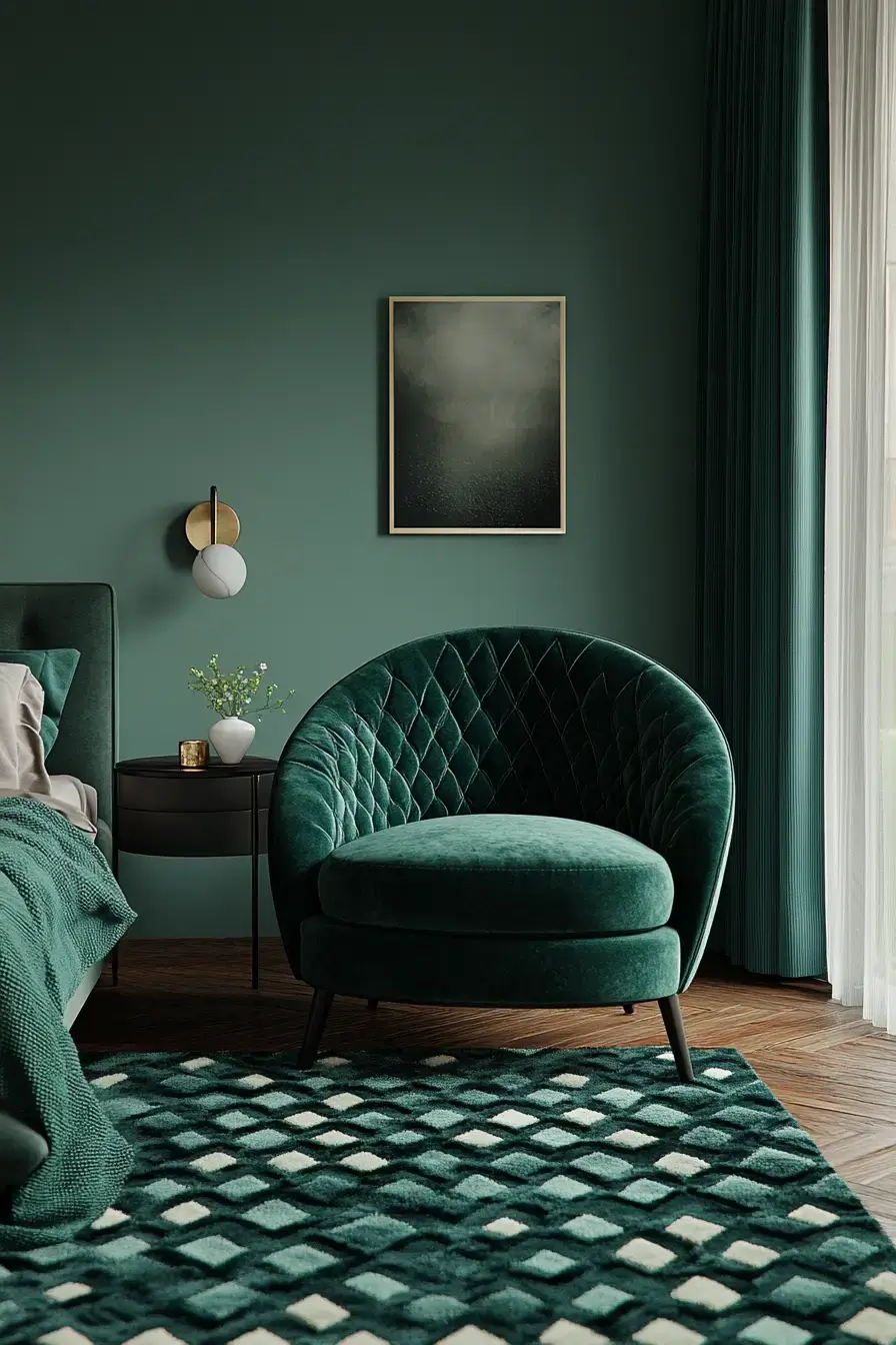29 Emerald Green Bedroom Ideas for a Room That Wraps Around You 12 emerald green bedroom
