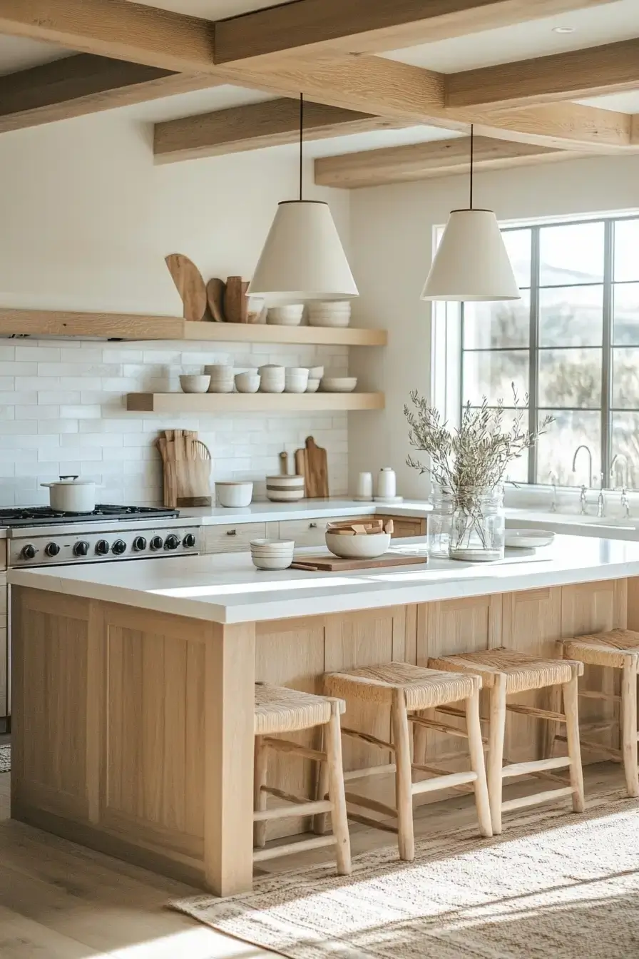29 Modern Coastal Kitchen Ideas That Pair Marble With Driftwood 12 modern coastal kitchen
