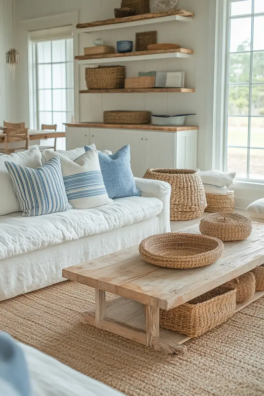 29 Coastal Casual Living Room Ideas Made for Easy Afternoons 12 coastal casual living room