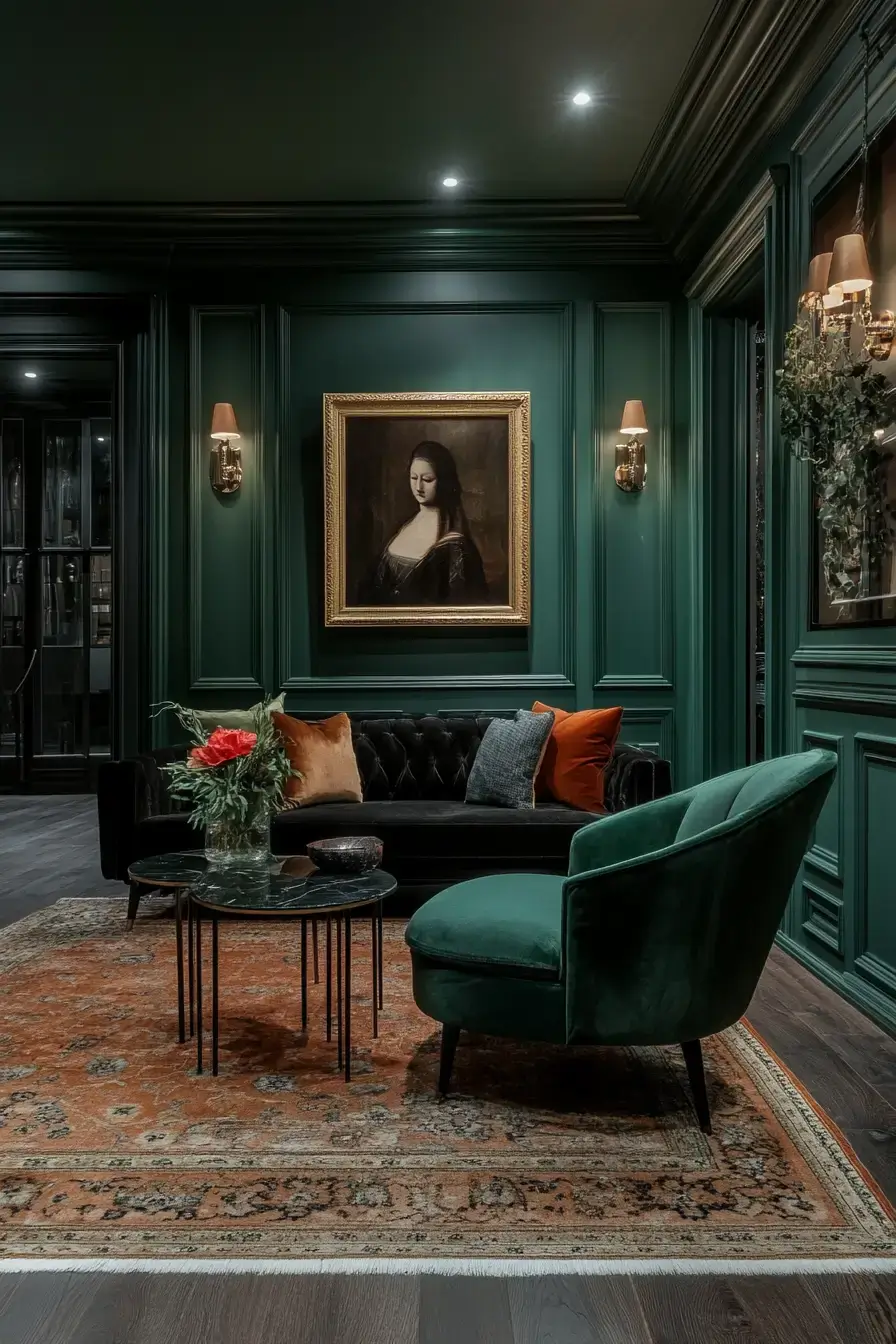 29 Emerald Green Living Room Ideas With Real Staying Power 13 emerald green living room