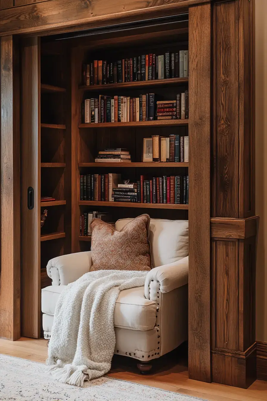 25 Cozy Home Library Corners That Make You Want to Stay Up Reading 13 cozy home library