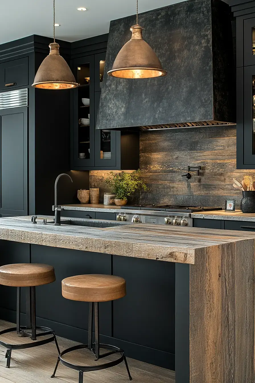 29 Dark Rustic Kitchen Ideas With Real Cabin Depth 13 dark rustic kitchen