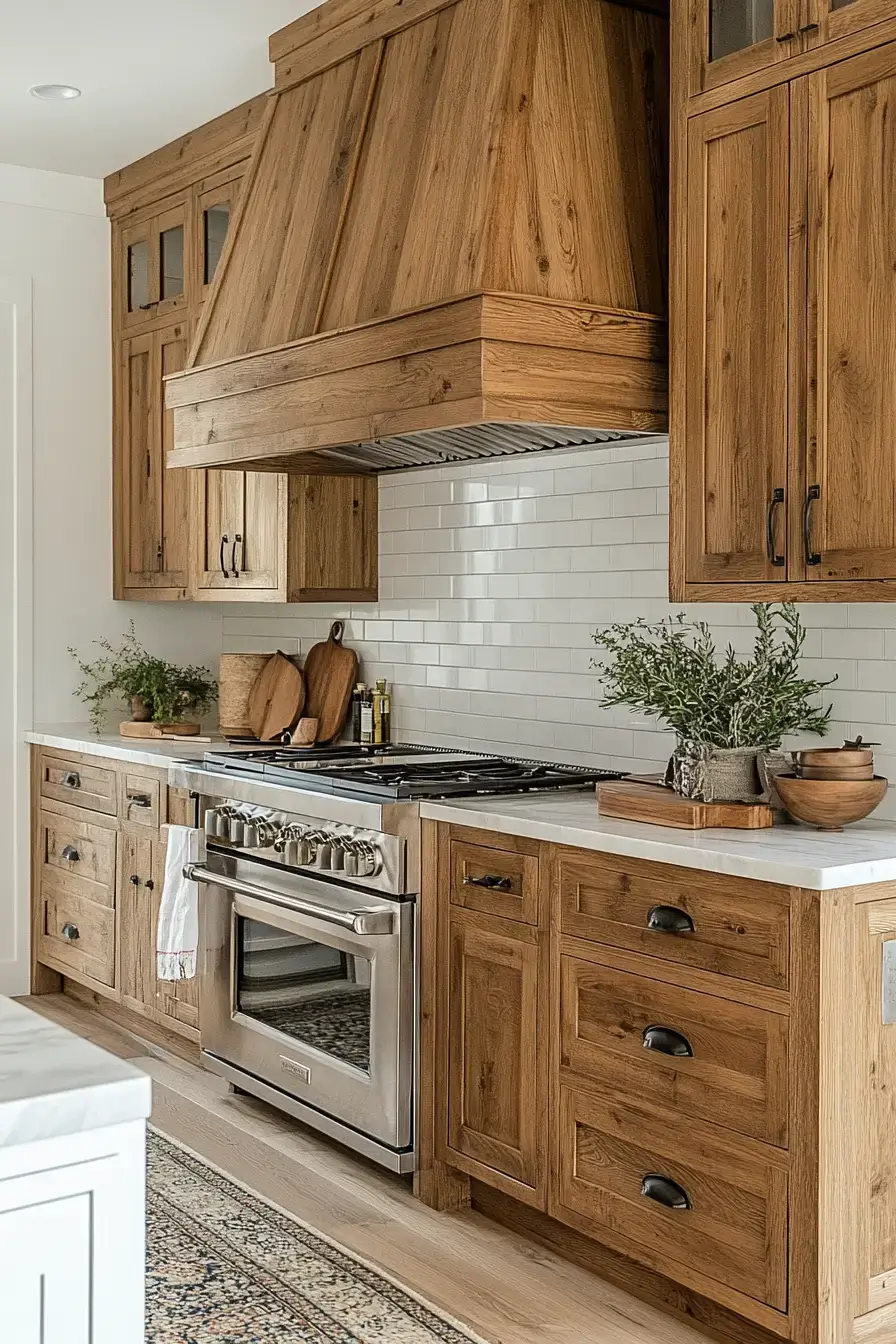 29 Rustic Kitchen Cabinets With the Kind of Grain You Can't Fake 13 rustic kitchen cabinets