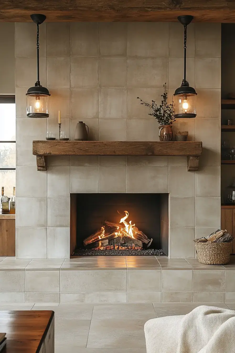 29 Rustic Farmhouse Fireplace Ideas That Pull the Room Together 13 rustic farmhouse fireplace