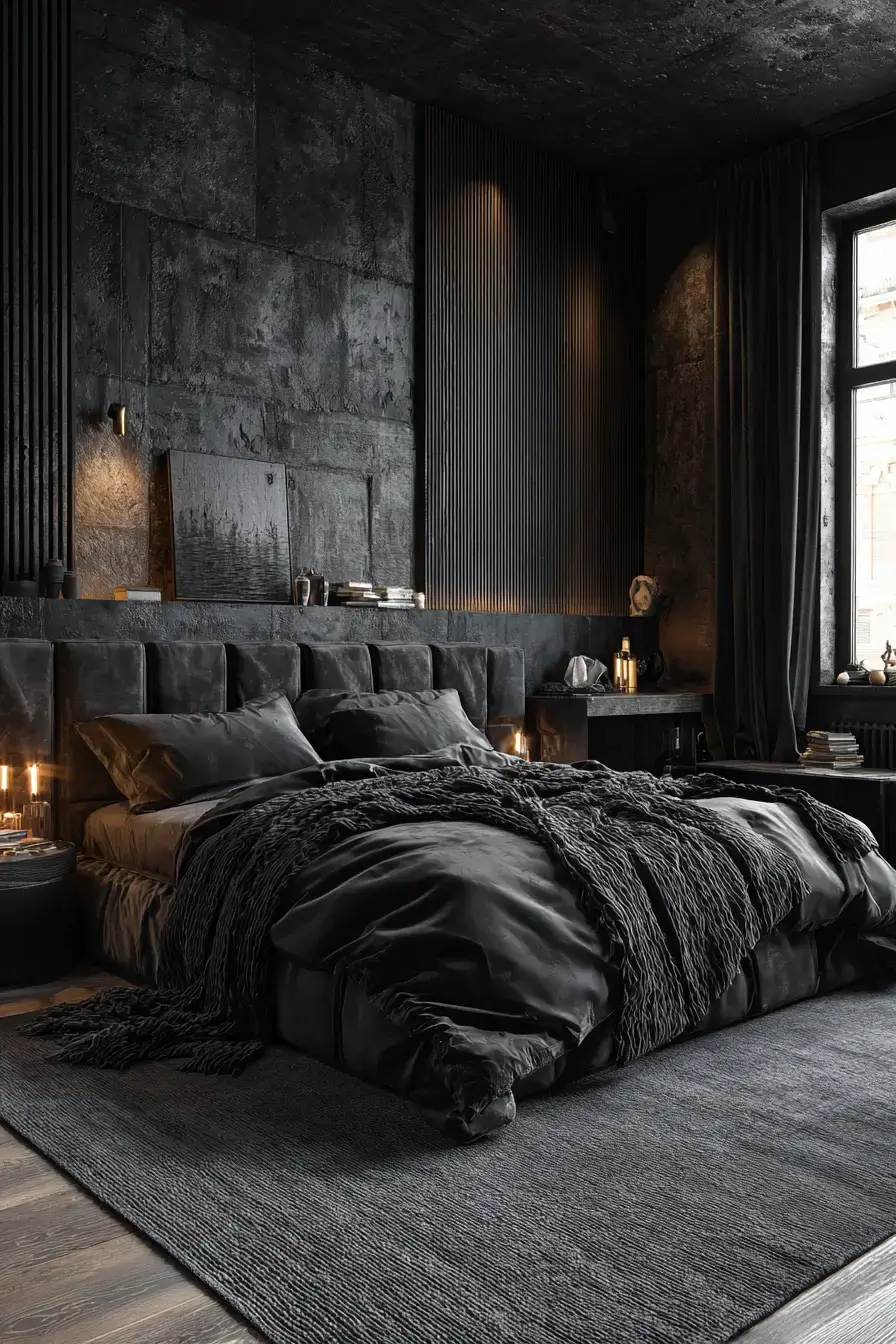 29 Black Themed Bedroom Ideas That Read Cozy, Not Cold 13 black themed bedroom