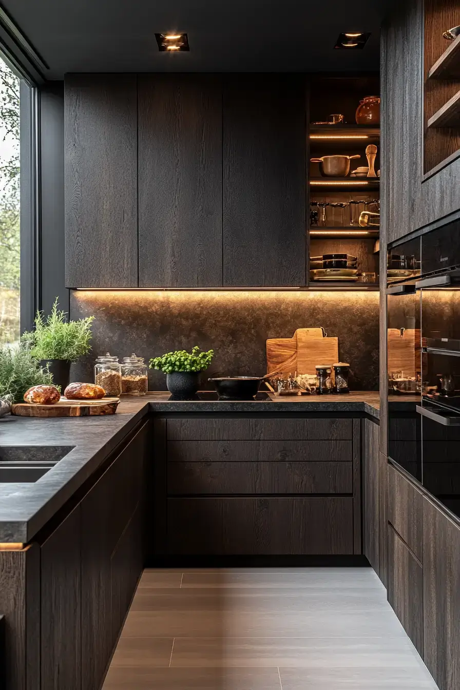 29 Dark Rustic Kitchen Ideas With Real Cabin Depth 14 dark rustic kitchen