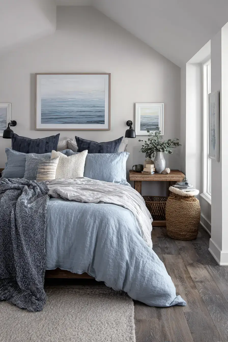 29 Modern Coastal Bedroom Ideas That Sleep Light and Bright 14 modern coastal bedroom