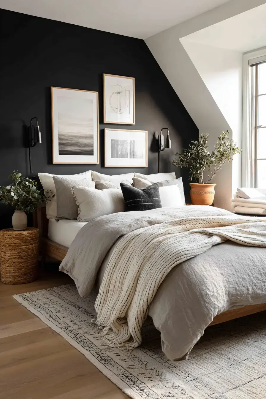 29 Black Themed Bedroom Ideas That Read Cozy, Not Cold 14 black themed bedroom