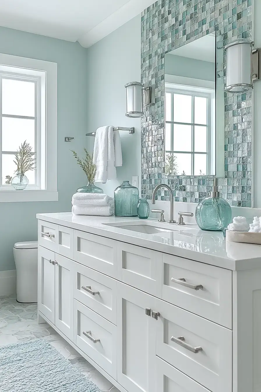 29 Modern Coastal Bathroom Ideas That Feel Spa-Calm 14 modern coastal bathroom
