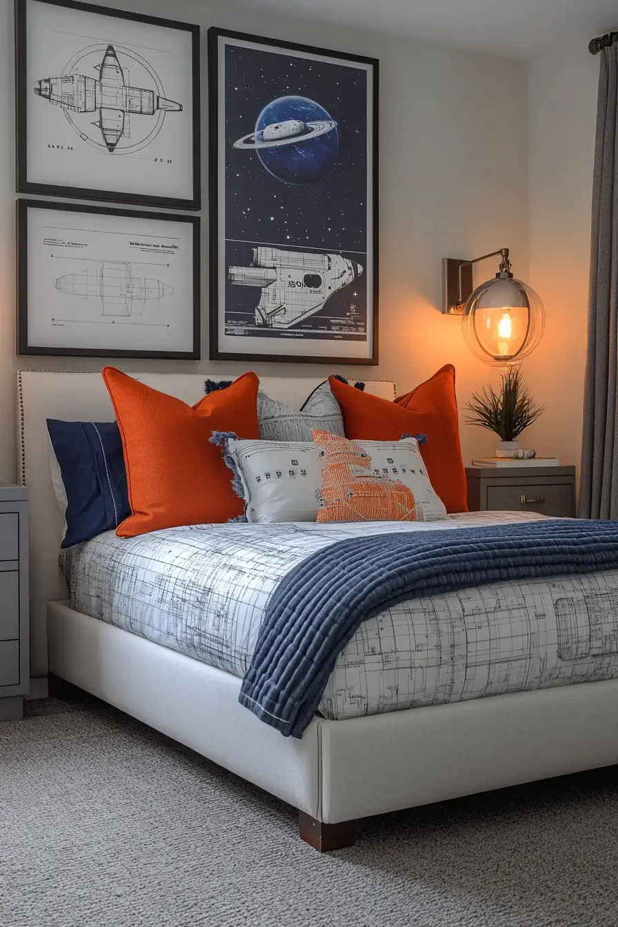 29 Space Themed Bedroom Ideas That Feel Like a Quiet Orbit 14 space themed bedroom