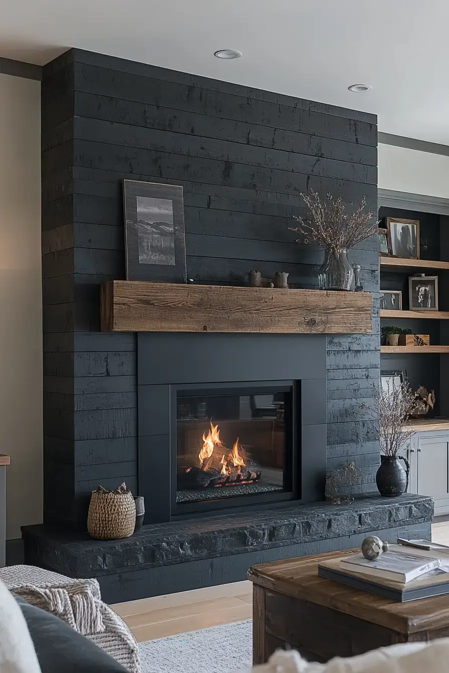 29 Rustic Farmhouse Fireplace Ideas That Pull the Room Together 15 rustic farmhouse fireplace