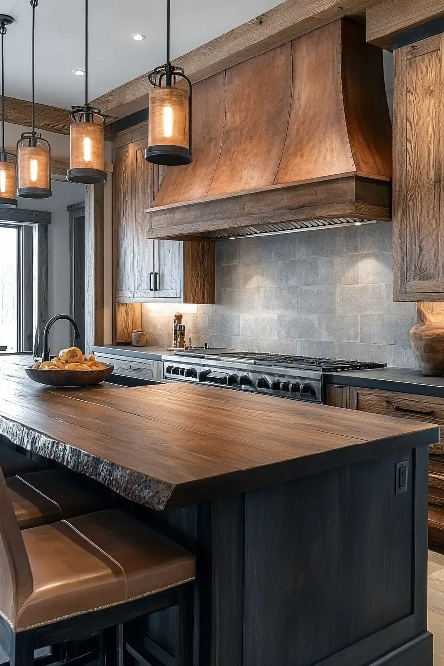 29 Rustic Kitchen Cabinets With the Kind of Grain You Can't Fake 15 rustic kitchen cabinets