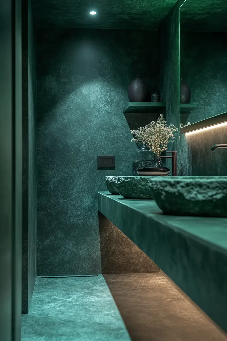 29 Emerald Green Bathroom Ideas That Make a Case for Deep Color 15 emerald green bathroom