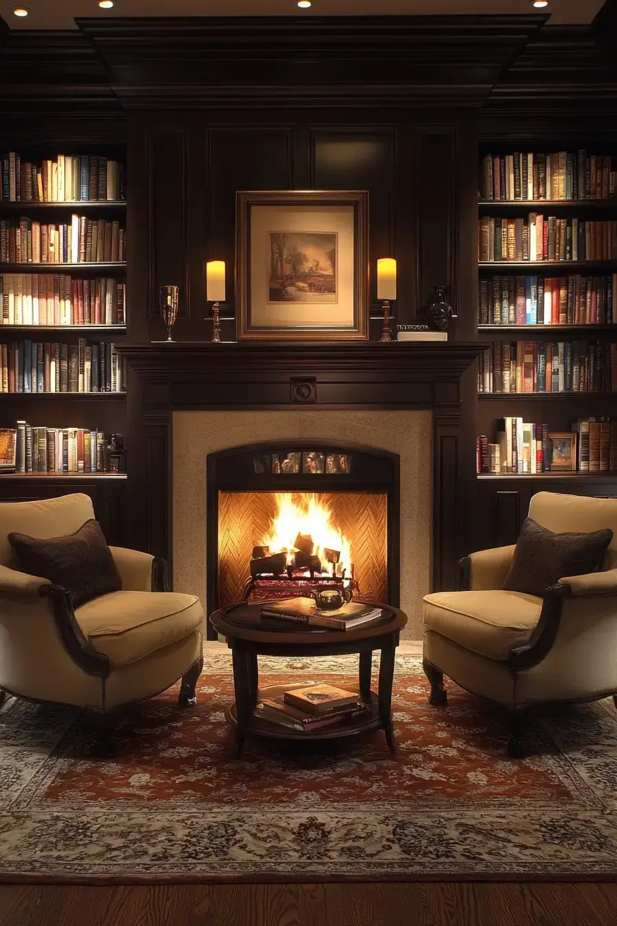 25 Cozy Home Library Corners That Make You Want to Stay Up Reading 15 cozy home library