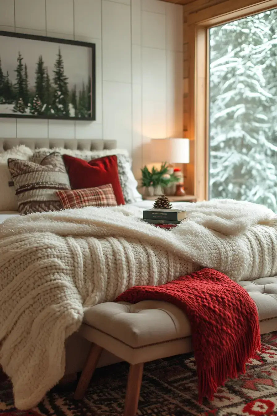 31 Christmas Bedroom Ideas That Feel Warm Without the Glitter Overload 16 christmas bedroom
