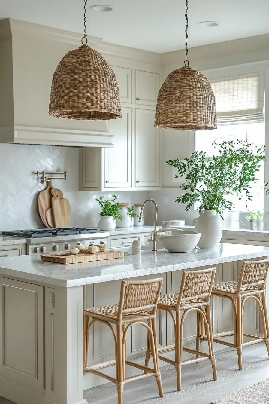 29 Modern Coastal Kitchen Ideas That Pair Marble With Driftwood 16 modern coastal kitchen