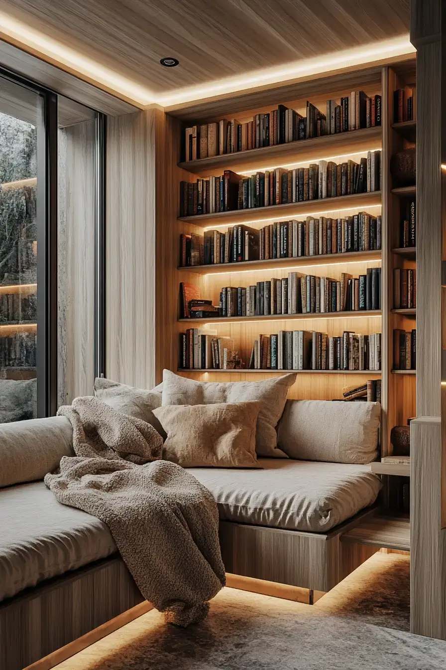 25 Cozy Home Library Corners That Make You Want to Stay Up Reading 16 cozy home library