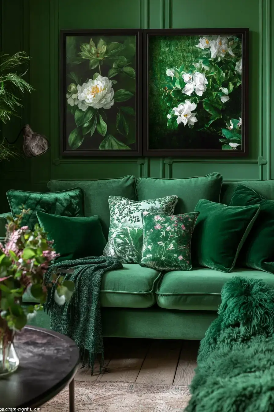 29 Emerald Green Living Room Ideas With Real Staying Power 16 emerald green living room