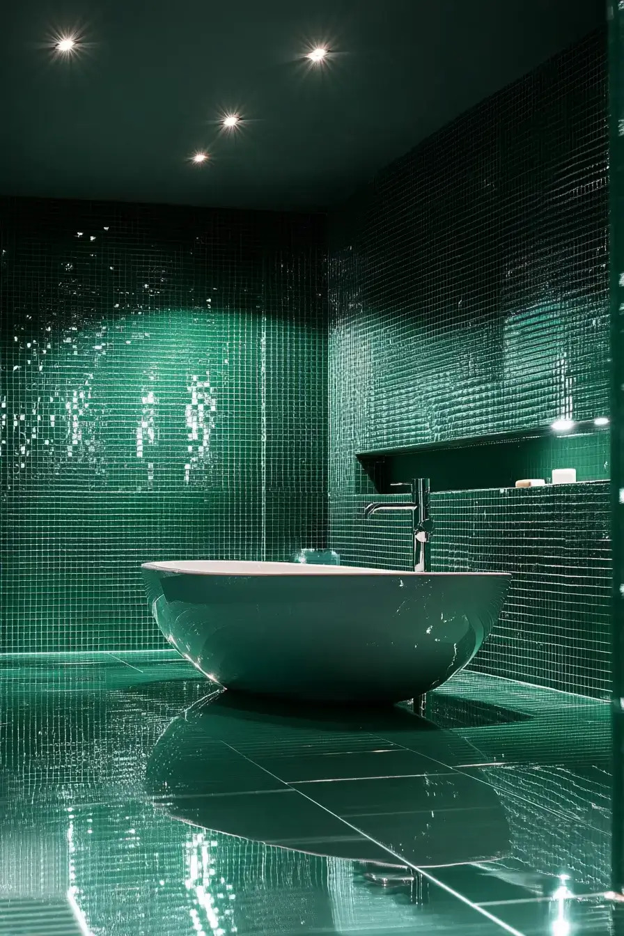 29 Emerald Green Bathroom Ideas That Make a Case for Deep Color 16 emerald green bathroom