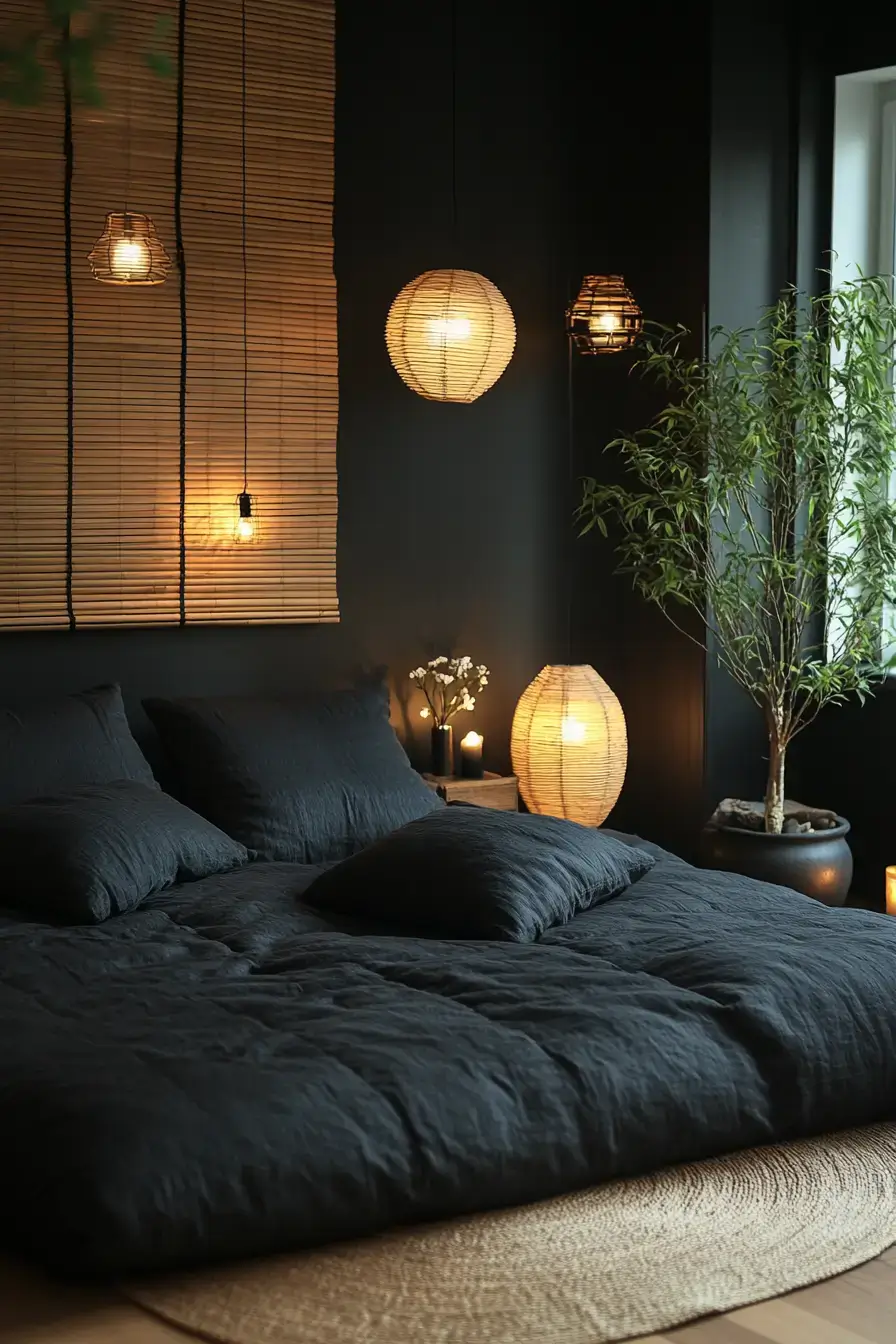 29 Black Themed Bedroom Ideas That Read Cozy, Not Cold 16 black themed bedroom