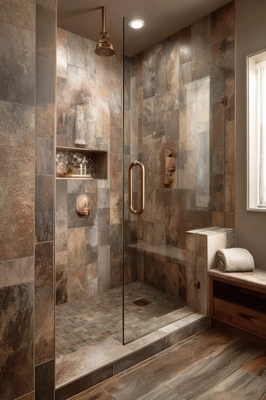 29 Rustic Walk In Shower Ideas That Feel Like a Lodge Retreat 16 rustic walk in shower ideas