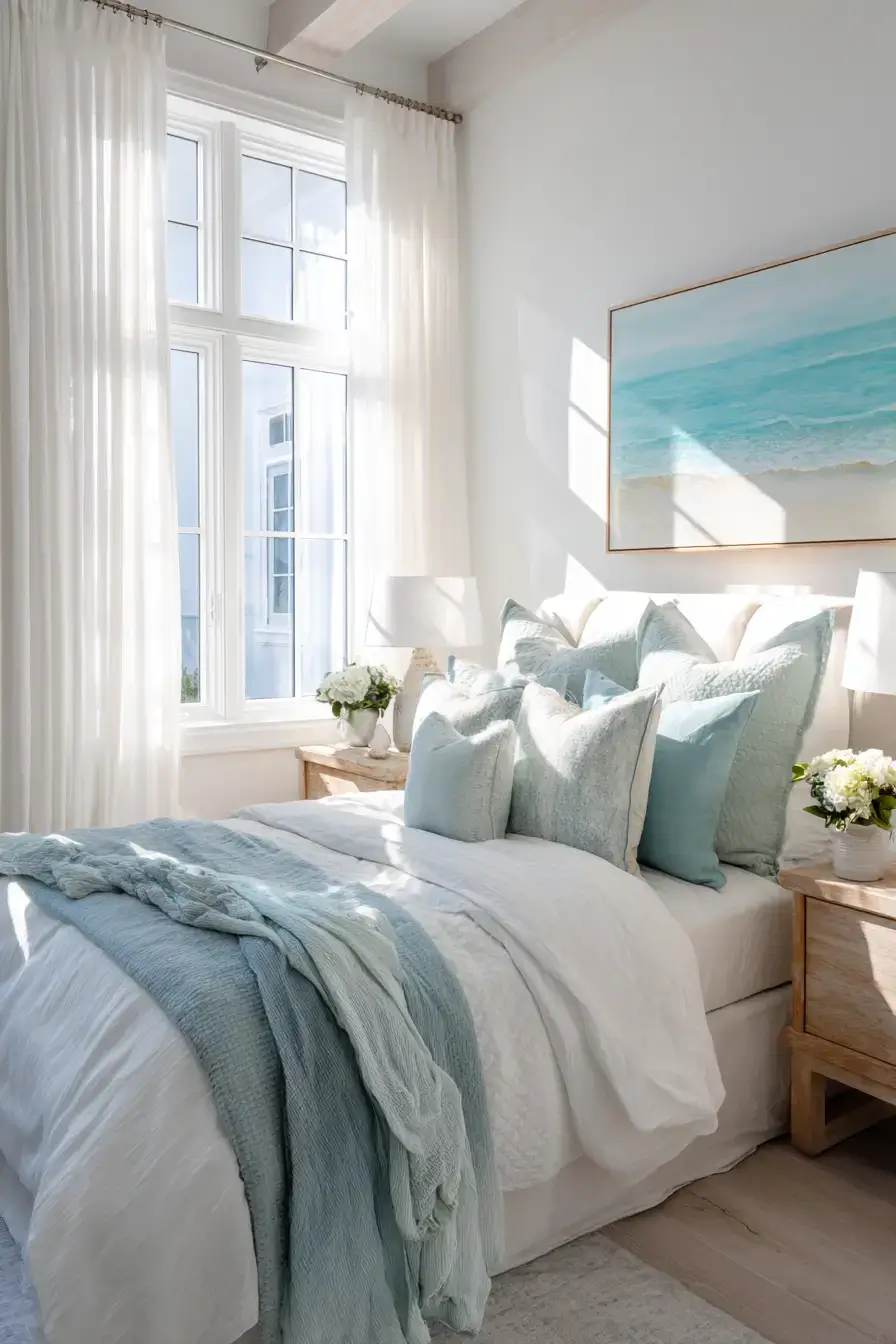 29 Modern Coastal Bedroom Ideas That Sleep Light and Bright 17 modern coastal bedroom