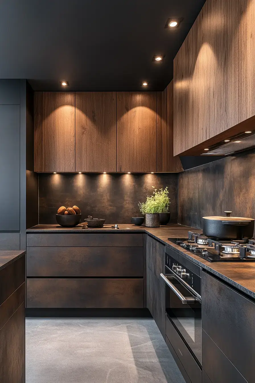29 Dark Rustic Kitchen Ideas With Real Cabin Depth 17 dark rustic kitchen