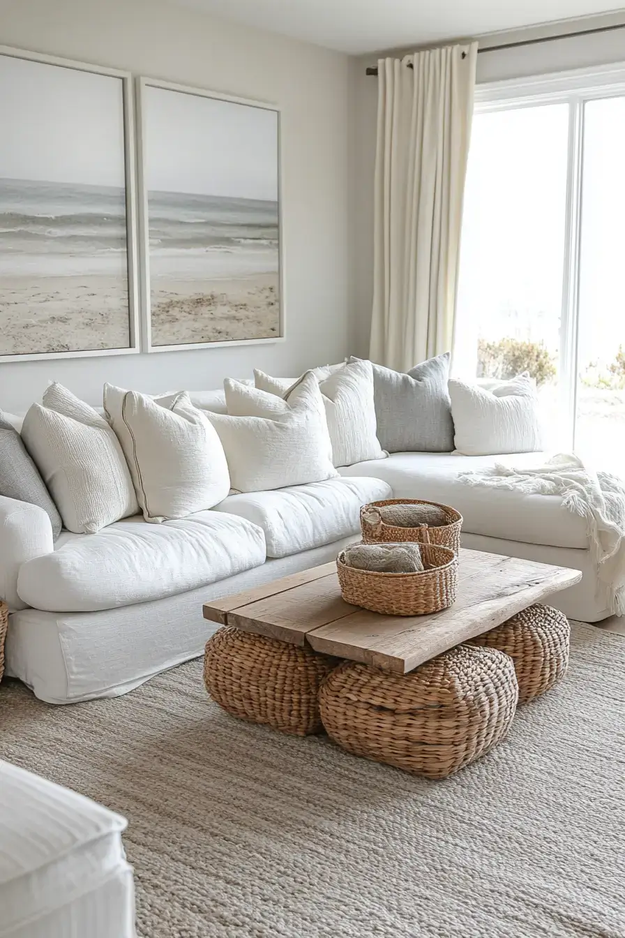 29 Coastal Casual Living Room Ideas Made for Easy Afternoons 17 coastal casual living room