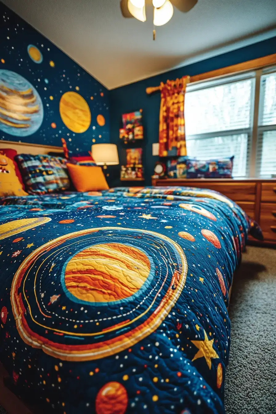 29 Space Themed Bedroom Ideas That Feel Like a Quiet Orbit 17 space themed bedroom