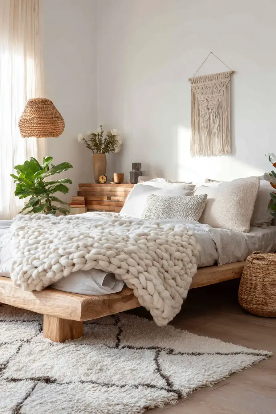 29 Minimalist Boho Bedroom Ideas That Balance Bare and Cozy 17 minimalist boho bedrooms