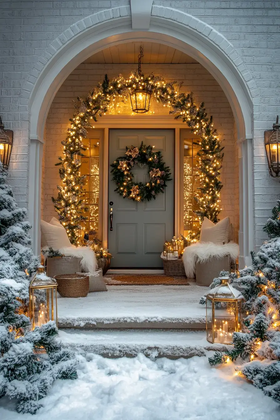 23 Front Porch Christmas Decor Looks That Last Through January 17 front porch christmas decor