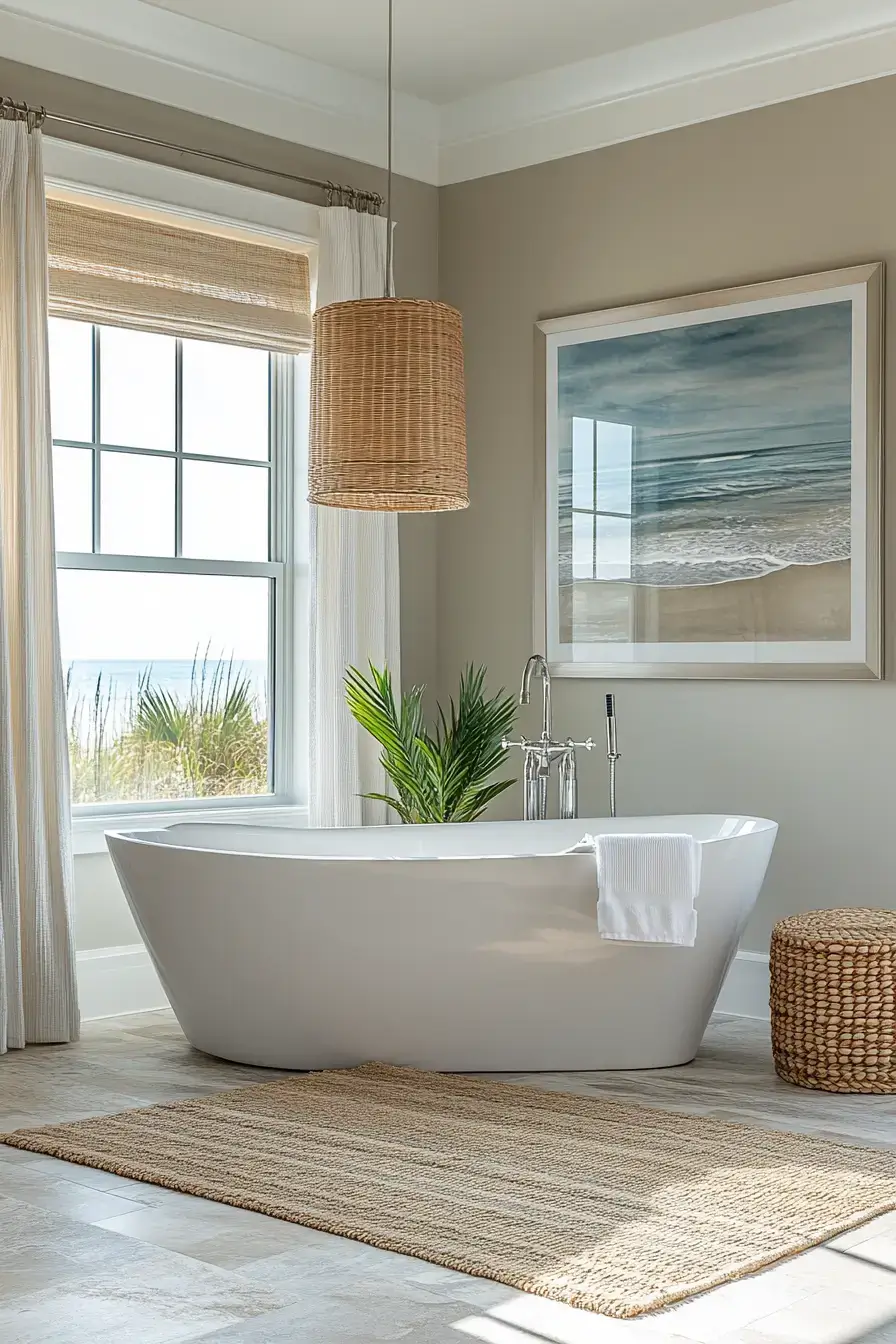 29 Modern Coastal Bathroom Ideas That Feel Spa-Calm 17 modern coastal bathroom