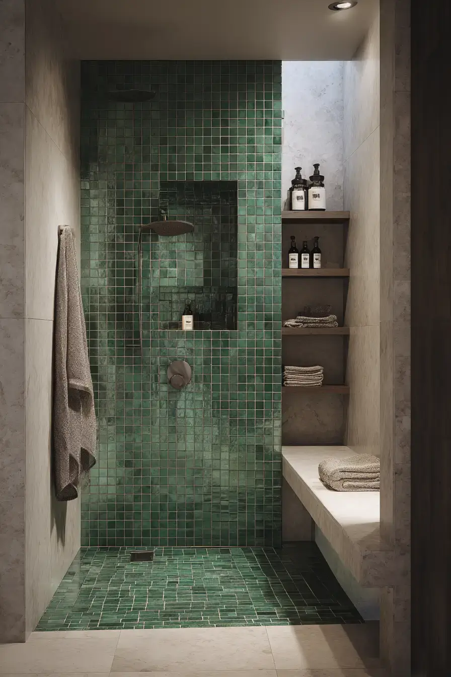 29 Emerald Green Bathroom Ideas That Make a Case for Deep Color 17 emerald green bathroom