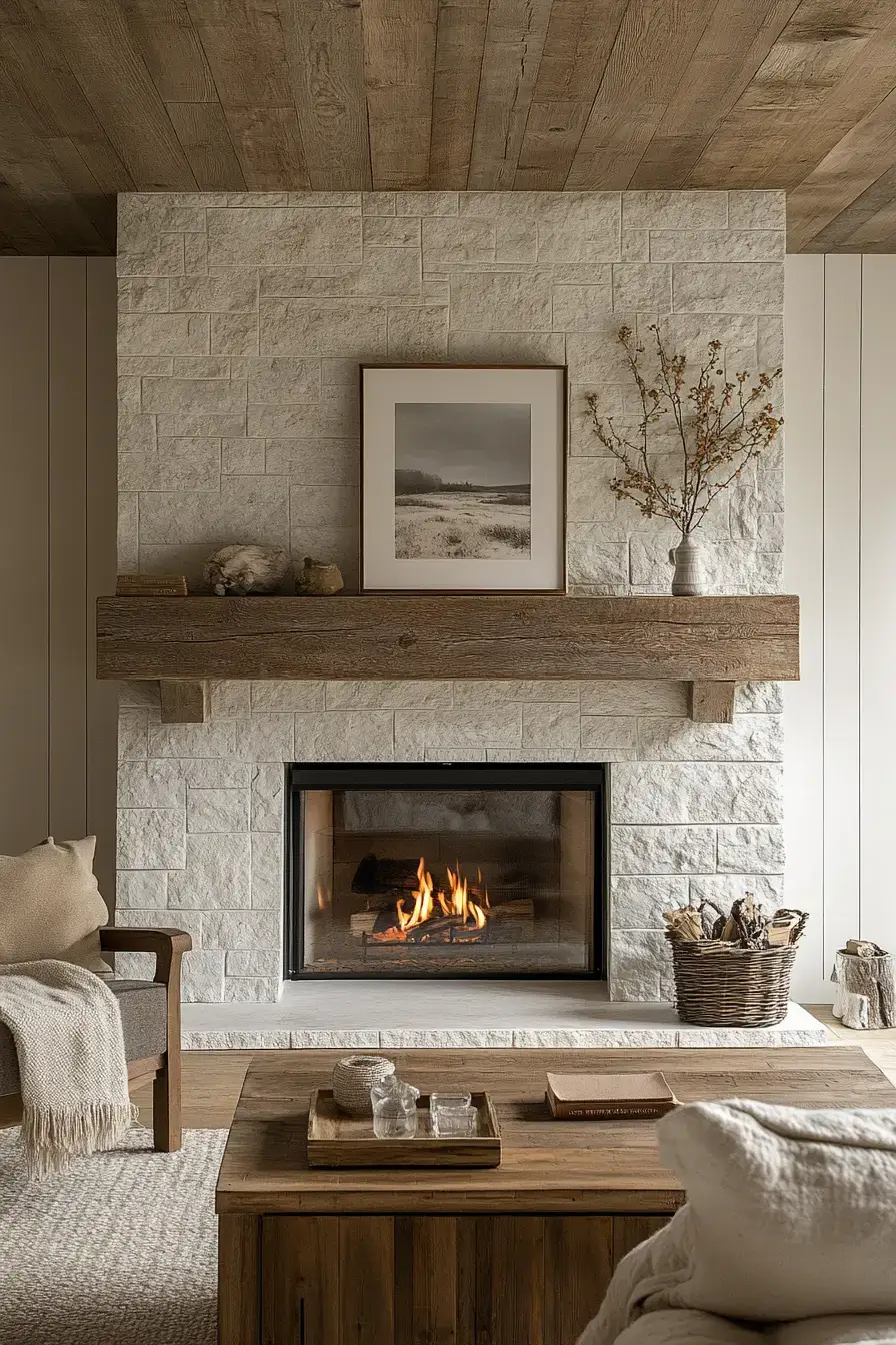 29 Rustic Farmhouse Fireplace Ideas That Pull the Room Together 18 rustic farmhouse fireplace