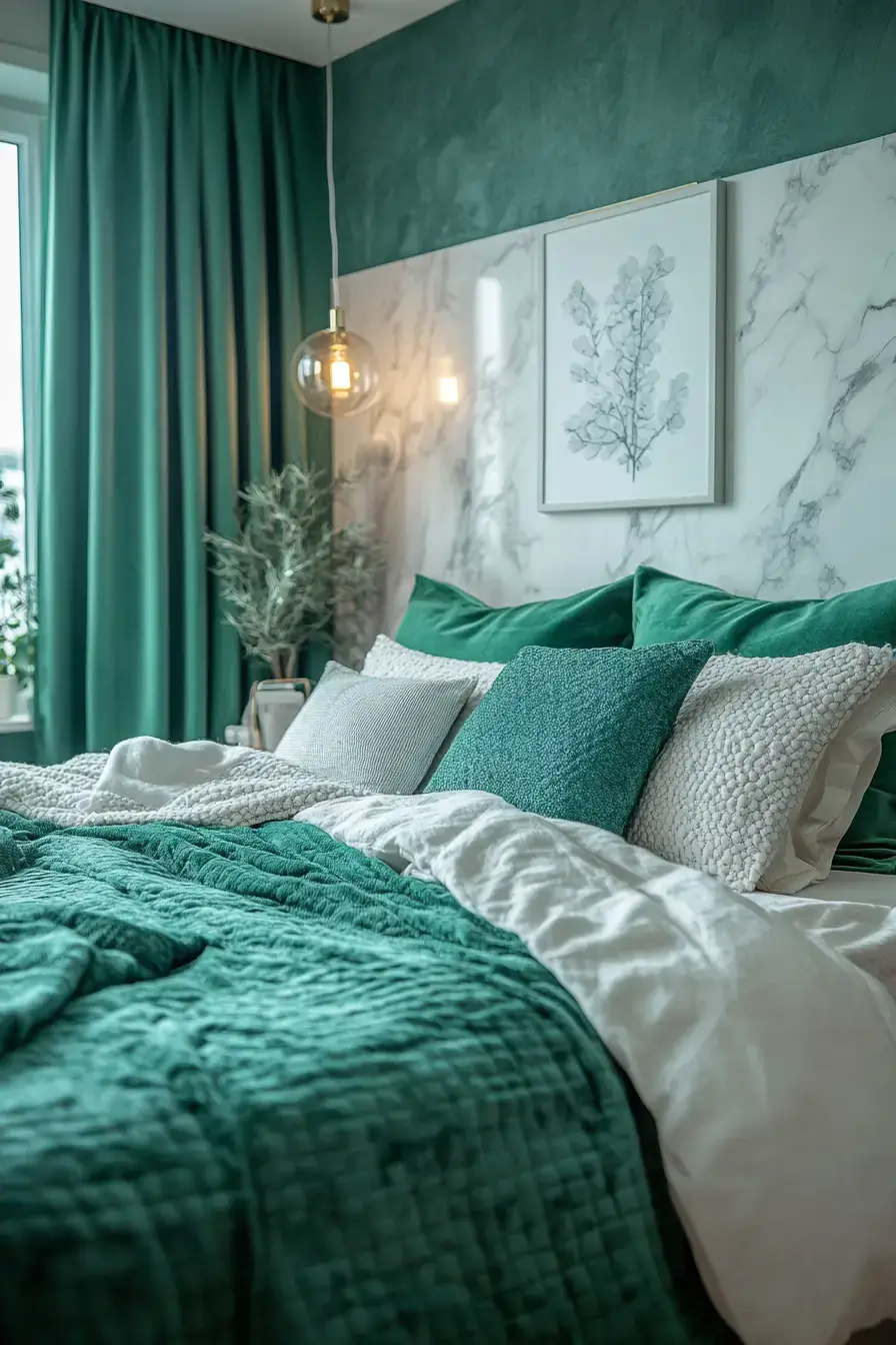 29 Emerald Green Bedroom Ideas for a Room That Wraps Around You 18 emerald green bedroom
